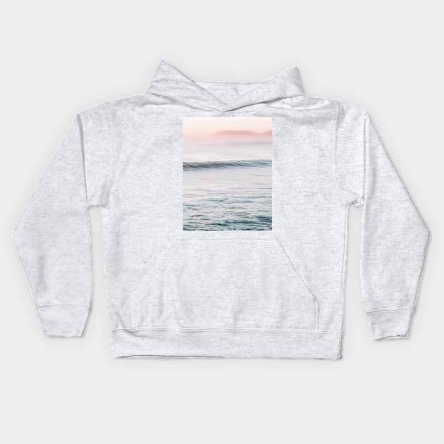 Calm Ocean Waves Kids Hoodie by NewburyBoutique